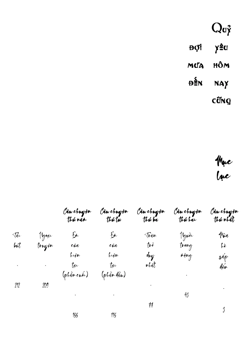 Hôm nay quỷ cũng chờ mưa tới - Chương 1